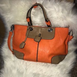 🎉HOST PICK 🎉 Large orange and tan tote